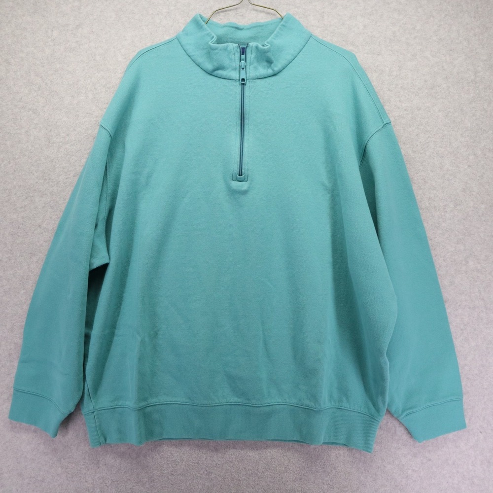Roundtree & Yorke Sweater Mens 3XB Big 1/4‎ Zip Pullover Mock Neck Long Sleeve